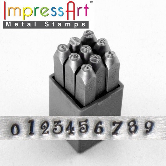 fun steel NUMBER stamps by ImpressArt JEANIE 4mm numbers