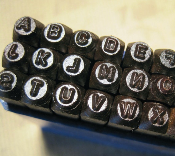 Items similar to Reserved UPPERCASE Steel Letter Stamping Set Block