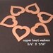 COPPER HEART WASHERS - 24g - 3/4 inch (18.75mm) X 7/16 inch (12mm) - perfect for metal letter stamping