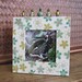 square shabby chic glass beaded flowers photo frame