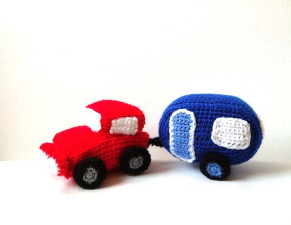 Crochet Trailer & Car Patterns Amigurumi Motor Home Pattern