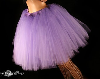 Light Purple Romance dance tutu skirt extra poofy knee length Adult bridal petticoat costume --You Choose Size -- Sisters of the Moon