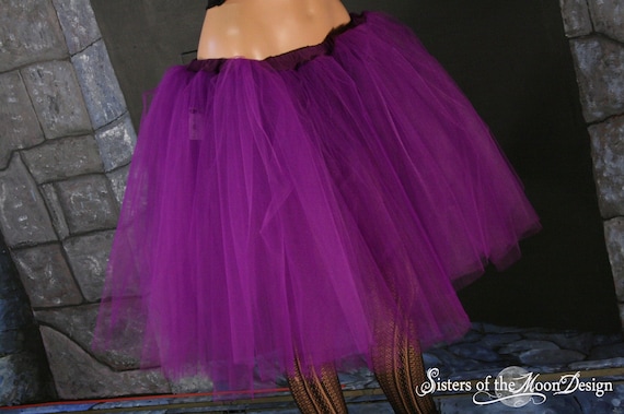 Purple adult tutu skirt Romance halloween extra poofy knee