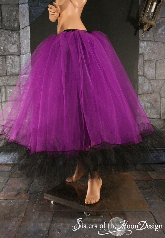 Purple Bridal Petticoat tutu skirt long Formal Ultra huge