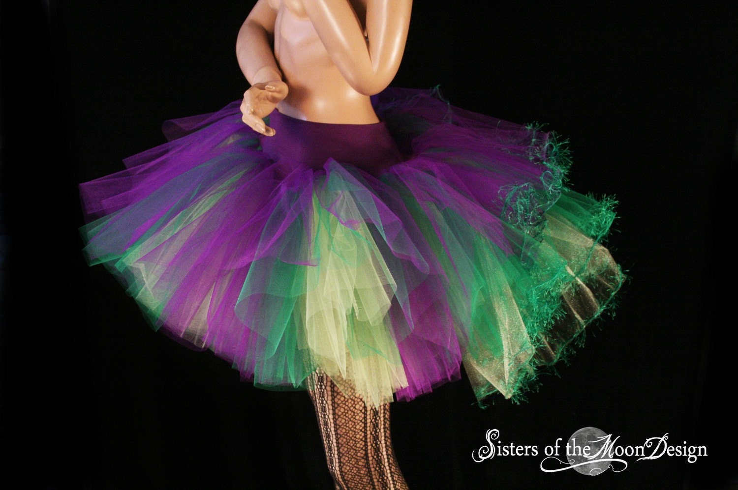 Tutu Skirt Adult Queen Mardi Gras Green Purple Yellow With 