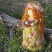 Needle felted Fairy Cherry Blossom Maiden - Standing Wool Fairy Waldorf inspired By Rebecca Varon - blessing angel