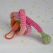 crocheted necklace - fiber necklace - candy colors