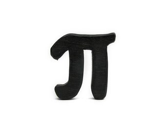Pi Ebony Wood Hand Carved Pendant by Tanja Sova