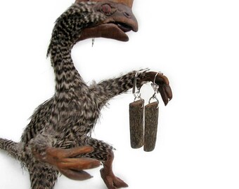 Magnolia Rustic Twig Wooden Earrings by Tanja Sova