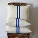 Vintage Grainsack Pillow Double Blue Stripe