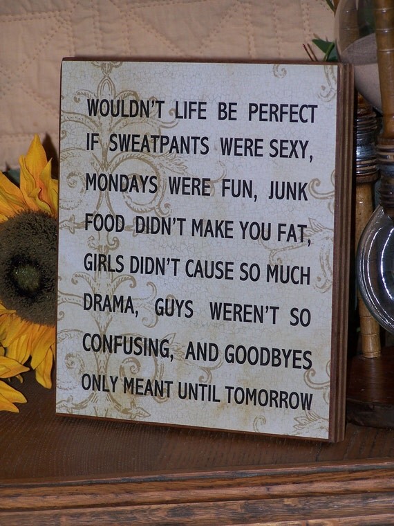 Wood Decoupage Sign Home Decor French Shabby Chic Country