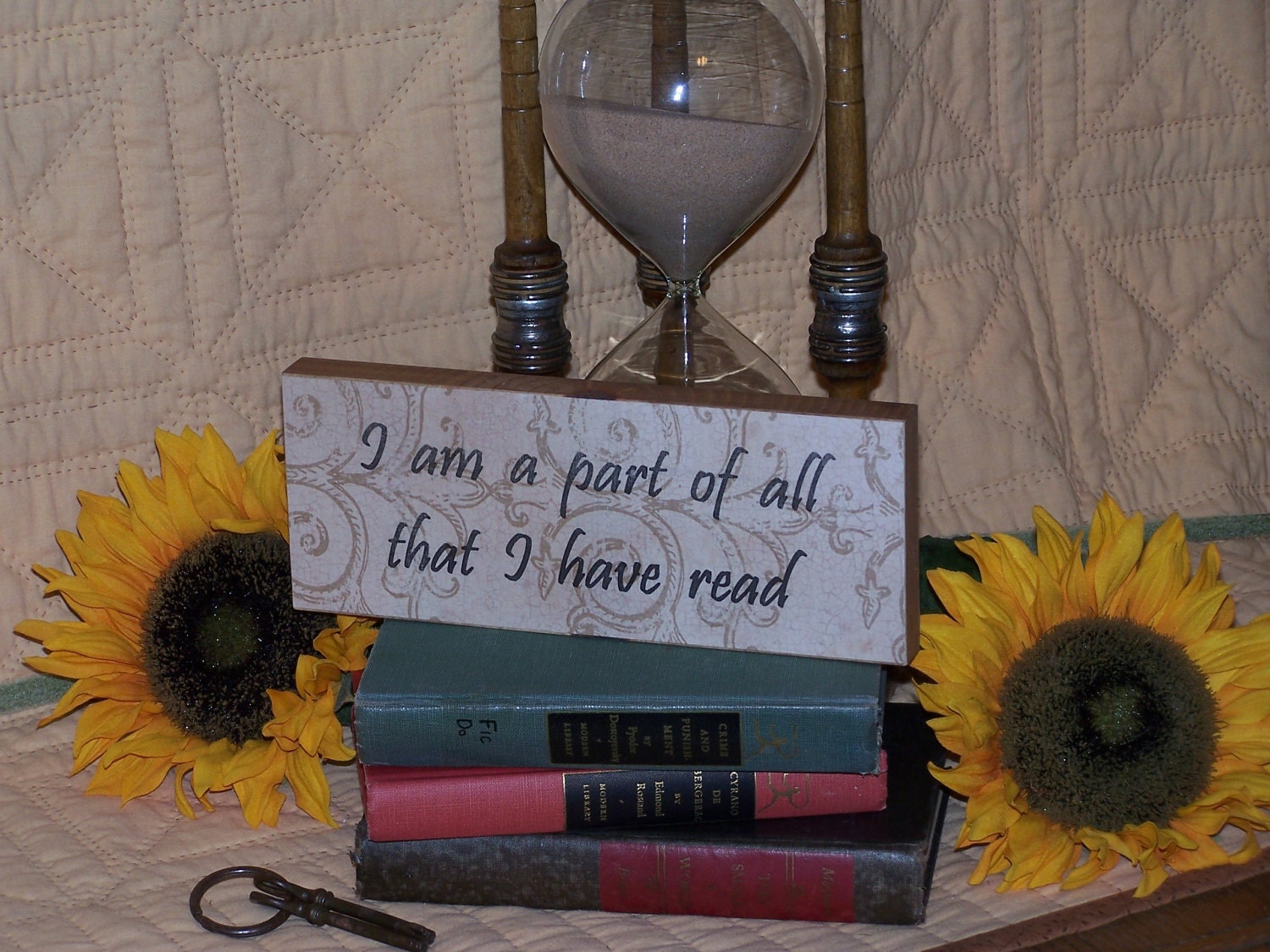 Wood Decoupage Sign French Shabby Chic Country Cottage Home