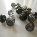 RESERVED 6.5mm Black Tourmilated Quartz Faceted Onion Briolette Parcel of Six Item No. 1556T