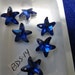 15 by 14 mm Crystal Blue Starfish 6 pieces BDS 14