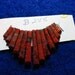 Genuine Stone Poppy Jasper 13 Piece Bib, Fan, Mini Collar B 288