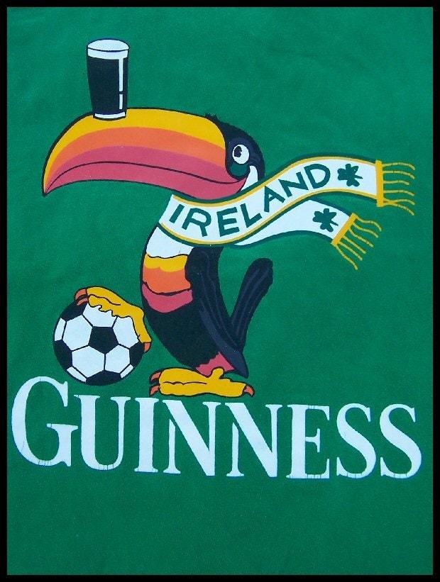 logo vintage usps Shirt Green Toucan T Soccer XL Guinness PIF Ireland Beer