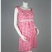 RESERVED FOR Shikha 60's Vintage Pink Gingham Babydoll Mini Dress