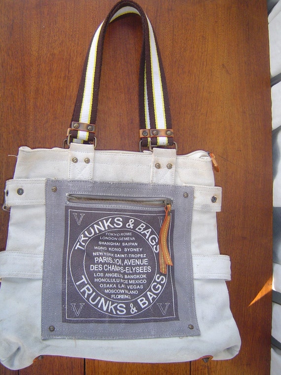 Vintage Louis Vuitton Globe Shopper Knock off Canvas Tote Bag