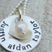 personalized mommy jewelry.. personalized necklace.. hand stamped mommy jewelry.. love you forever... handstamped mothers necklace