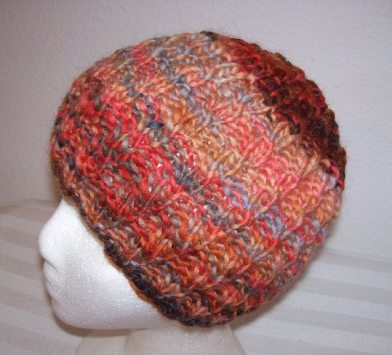 HANDSPUN Wool Beanie Hand Spun Knit Hat