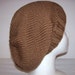 Wool Knit Slouch Hat/Beanie - Teddy Bear Brown