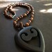 Sankofa Heart Wood Necklace