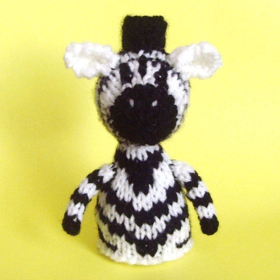Zebra Toy Knitting Pattern PDF
