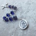 Cobalt Czech Glass Cathedral Bead Our Lady of Czestochowa Niner Chaplet