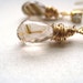 Wedding Earrings Gold Rutilated Quartz teardrops by Vitrine Gift for her Under 65