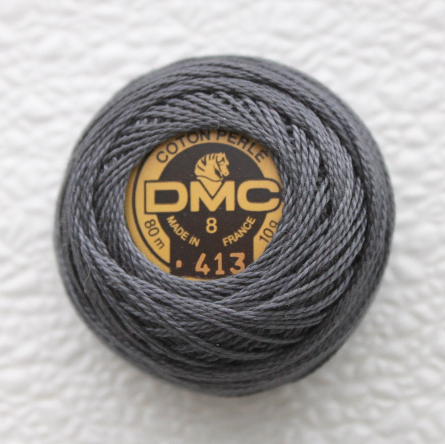 Dmc 413 Dark Pewter Gray Perle Cotton Thread Size 8