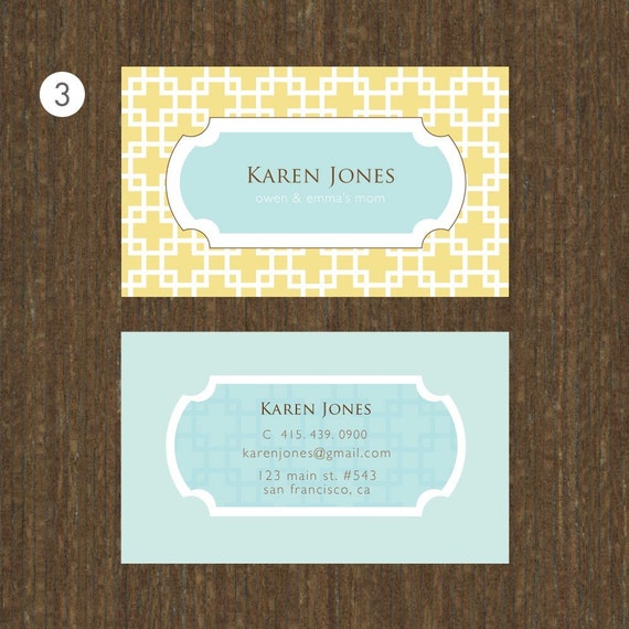 Items similar to 300 Business Cards - personalized calling cards - 3 ...