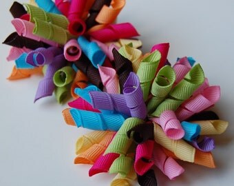 Riot of Colors Mini Korkers Set of 2 Hair Bows