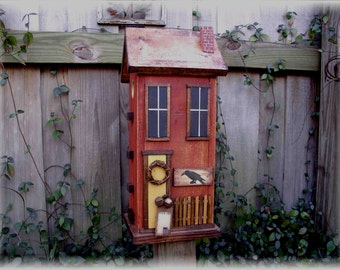 Folk Art Primitive Country Birdhouse