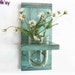 Primitive Country Mint Chip Green FALL WOOD Shabby Chic Cottage Wall Shelf