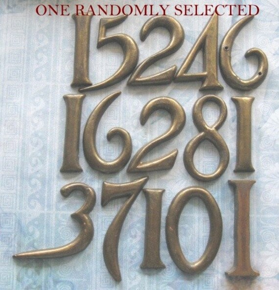 ANTIQUE VICTORIAN BRASS CLOCK METAL NUMBER NUMBERS by FOUNDLINGS