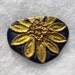 Cobalt Blue Stoneware Sunflower Pendant