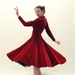 50s RED Dress - Anne Fogarty Velvet Cocktail Dress - SM