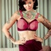 High Waist Pin-Up Panties - Retro 50s Style Underwear - hand dyed PLUM - Medium