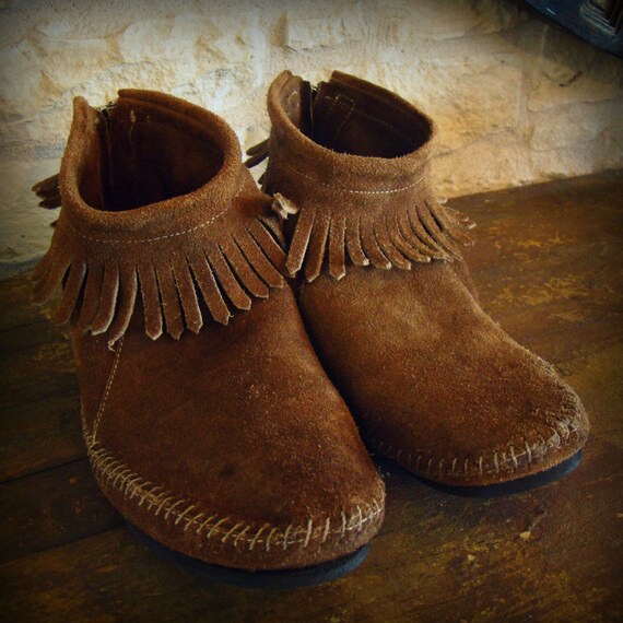 vintage leather moccasins