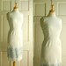Vintage Spring Dress / 1960s White Blue Dress