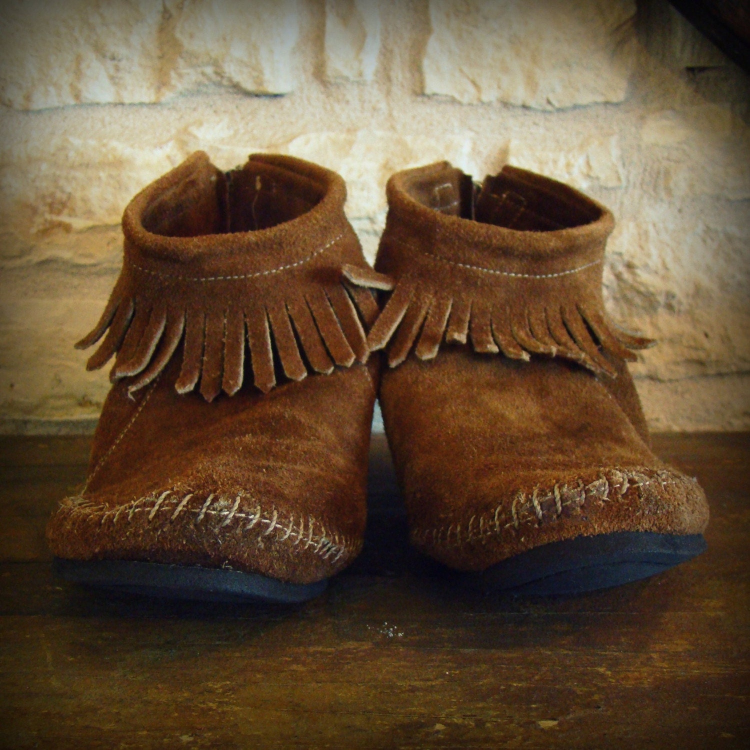vintage leather moccasins