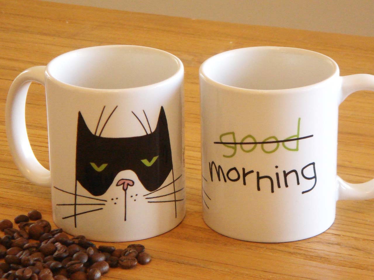 Good Morning Boo Cat Coffee Mug