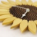Sunflower clock - Yellowheart