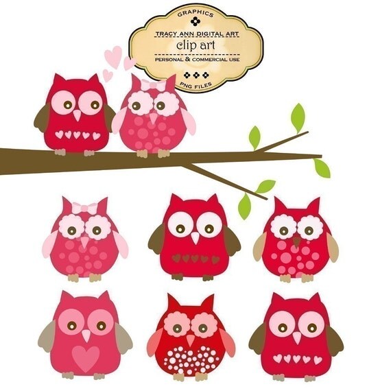 httpslisting62165235valentine owls clip art commercial and