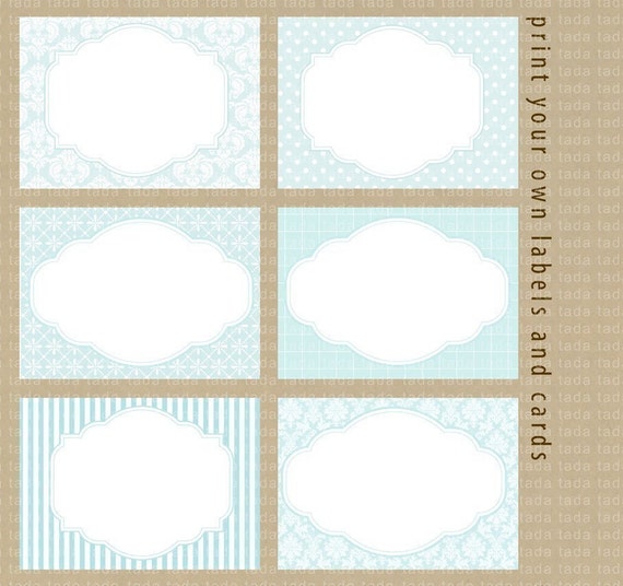 Items similar to Print your own Labels/Cards for journaling ...