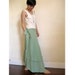 Green Cotton Two Layers Boho Hippie Circle Wrap Skirt S M L (M)