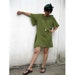Sale 25 % off Boho Green soft cotton tunic dress (one fit all most)