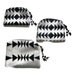 Pendleton Wool Purse Organizer Bags Zippered Pouches Black White