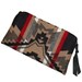 Pendleton Wool Clutch Bag Purse Black Leather Zipper Pull