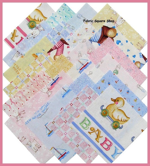 Susan Branch BABY LOVE Charm Pack Fabric by materialgirlchic